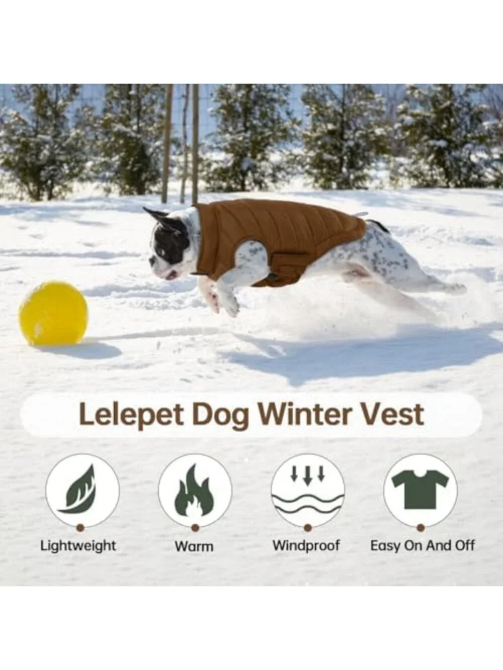 Reversible Windproof Dog Coat | Lightweight Puffer Vest for All Seasons